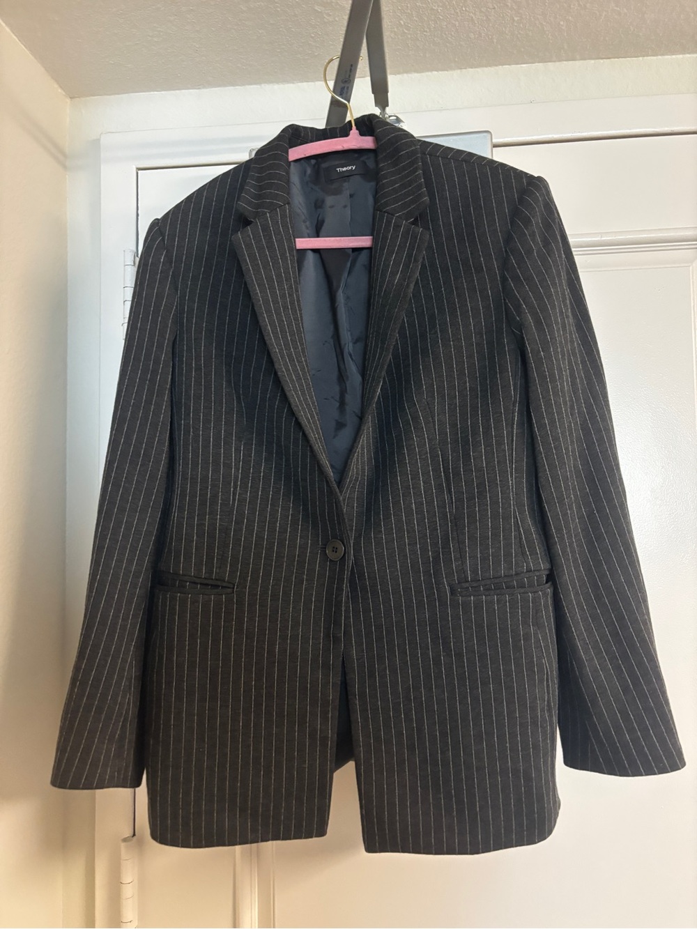 Theory Dark GreyPinstripe Blazer